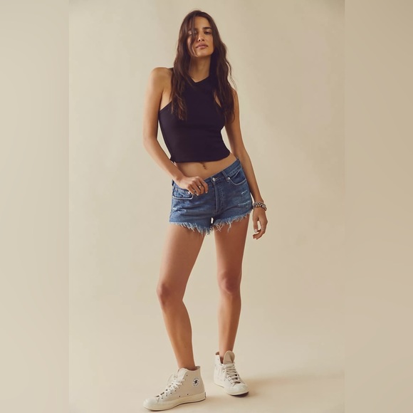 NWT Free People Loving Good Vibrations Destruc Mid Indigo - Picture 5 of 5